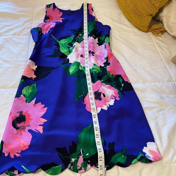 VINCE CAMUTO DRESS WOMENS BLUE FLORAL, SIZE 4 (SALE) - Picture 6 of 13